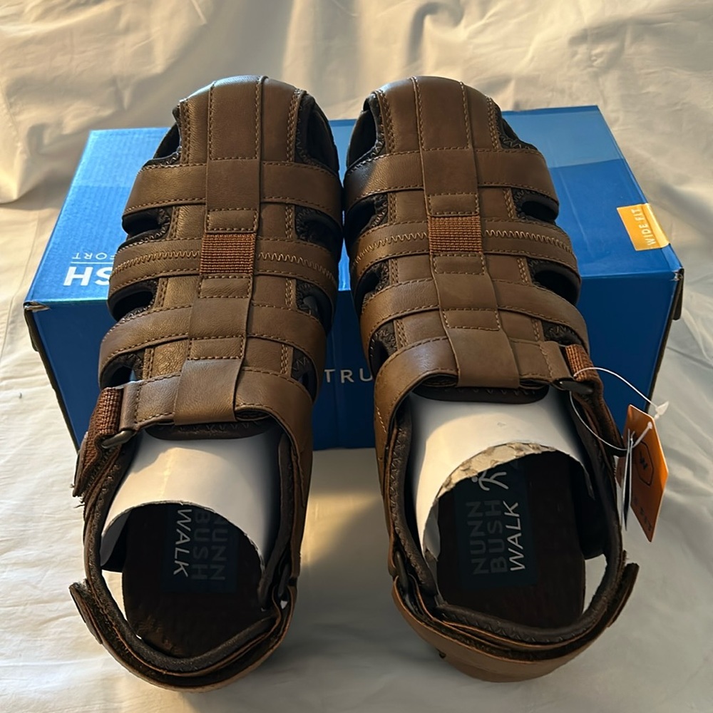 Nunn Bush Riobravo Men’s Sandals Tan Size 11W NIB